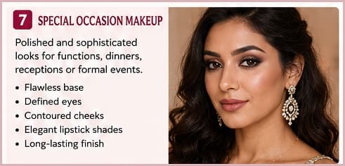 Special occasion makeup — polished, sophisticated looks for functions and dinners