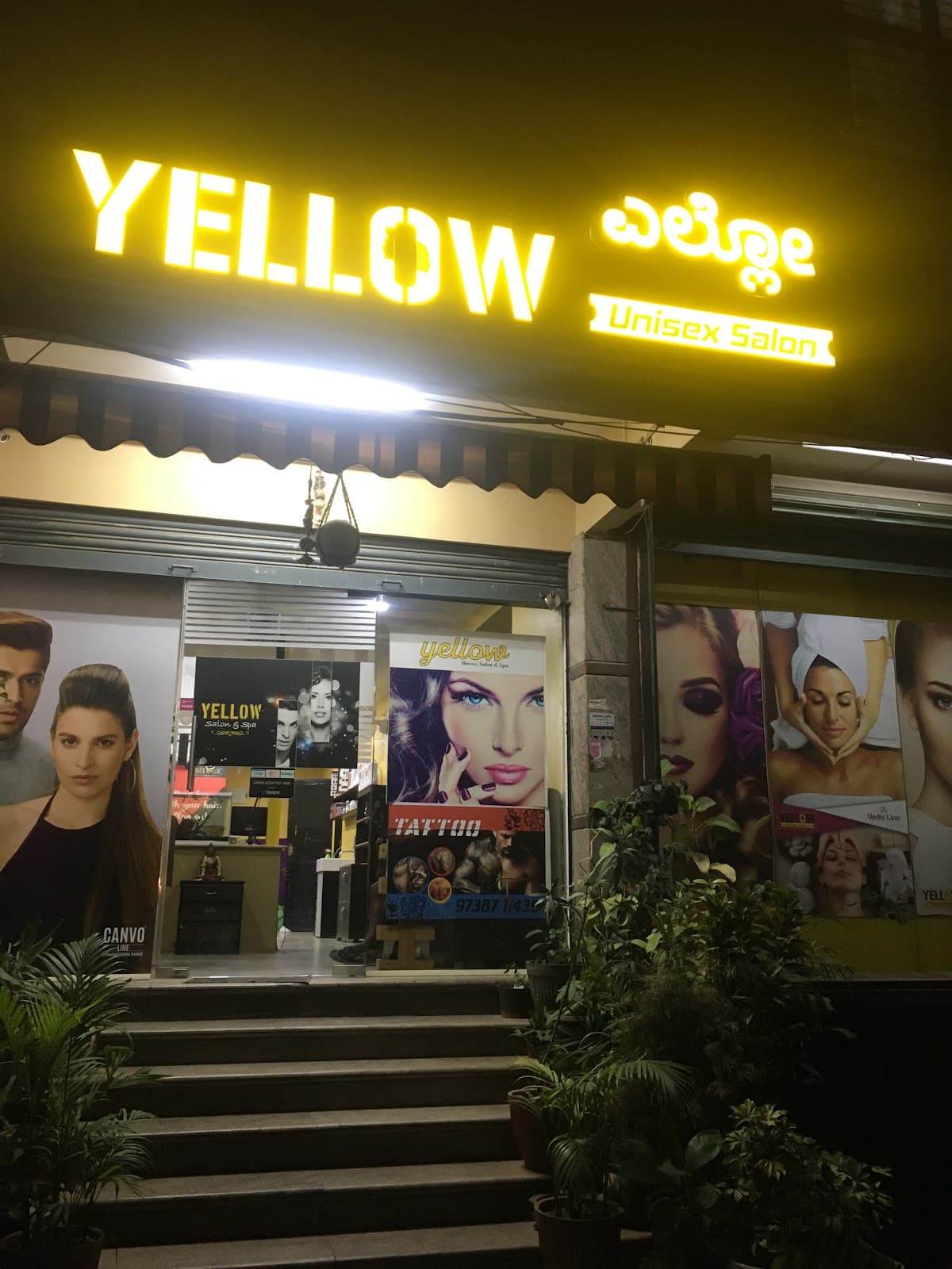 Yellow Unisex Salon And Spa