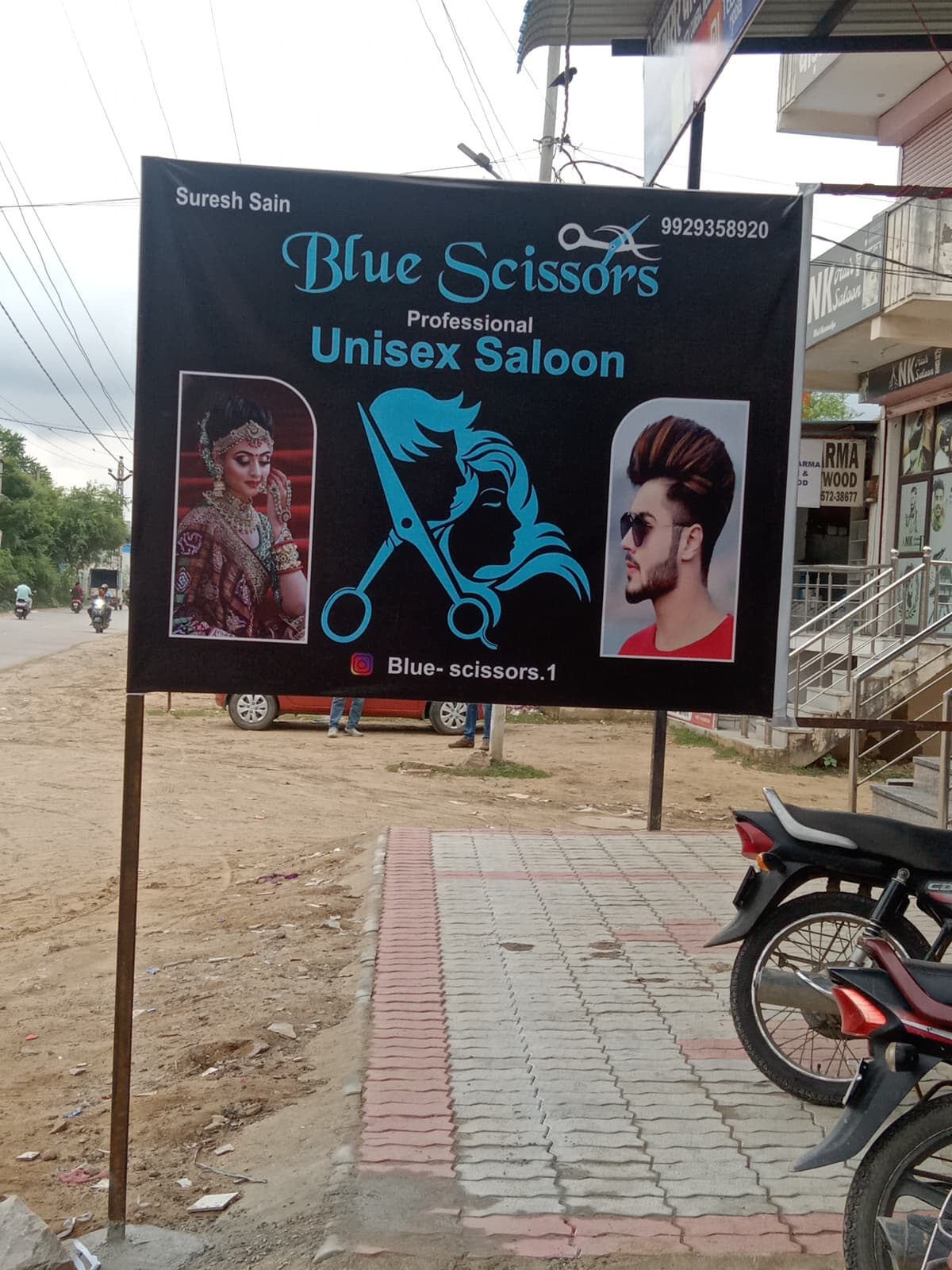 Blue scissors