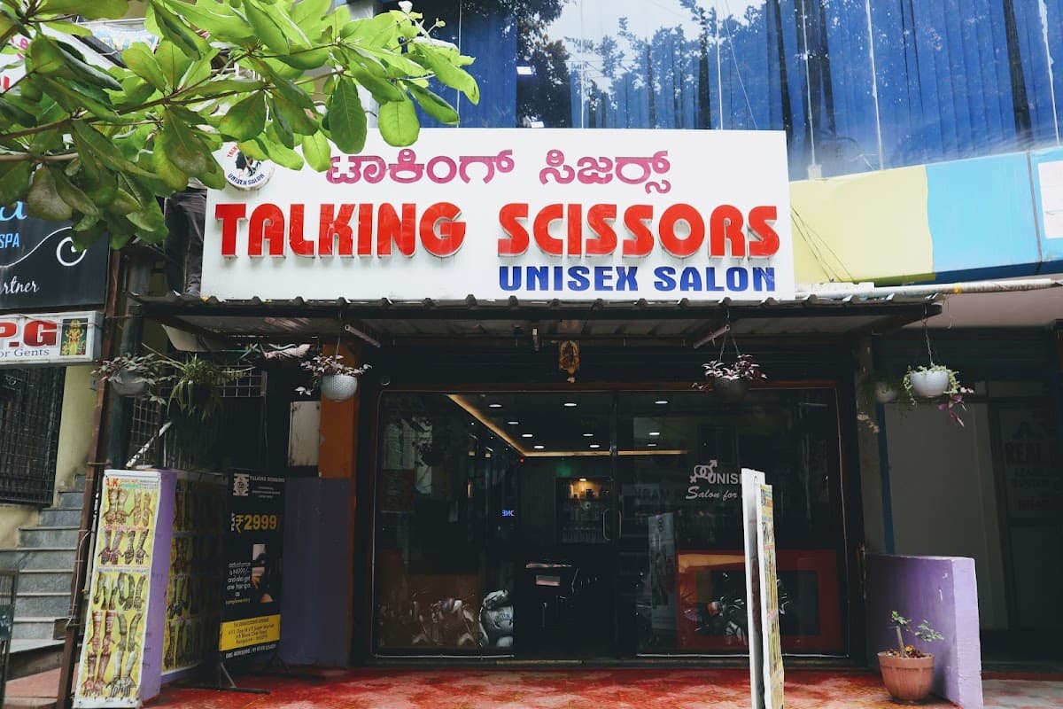 talking scissor unisex salon