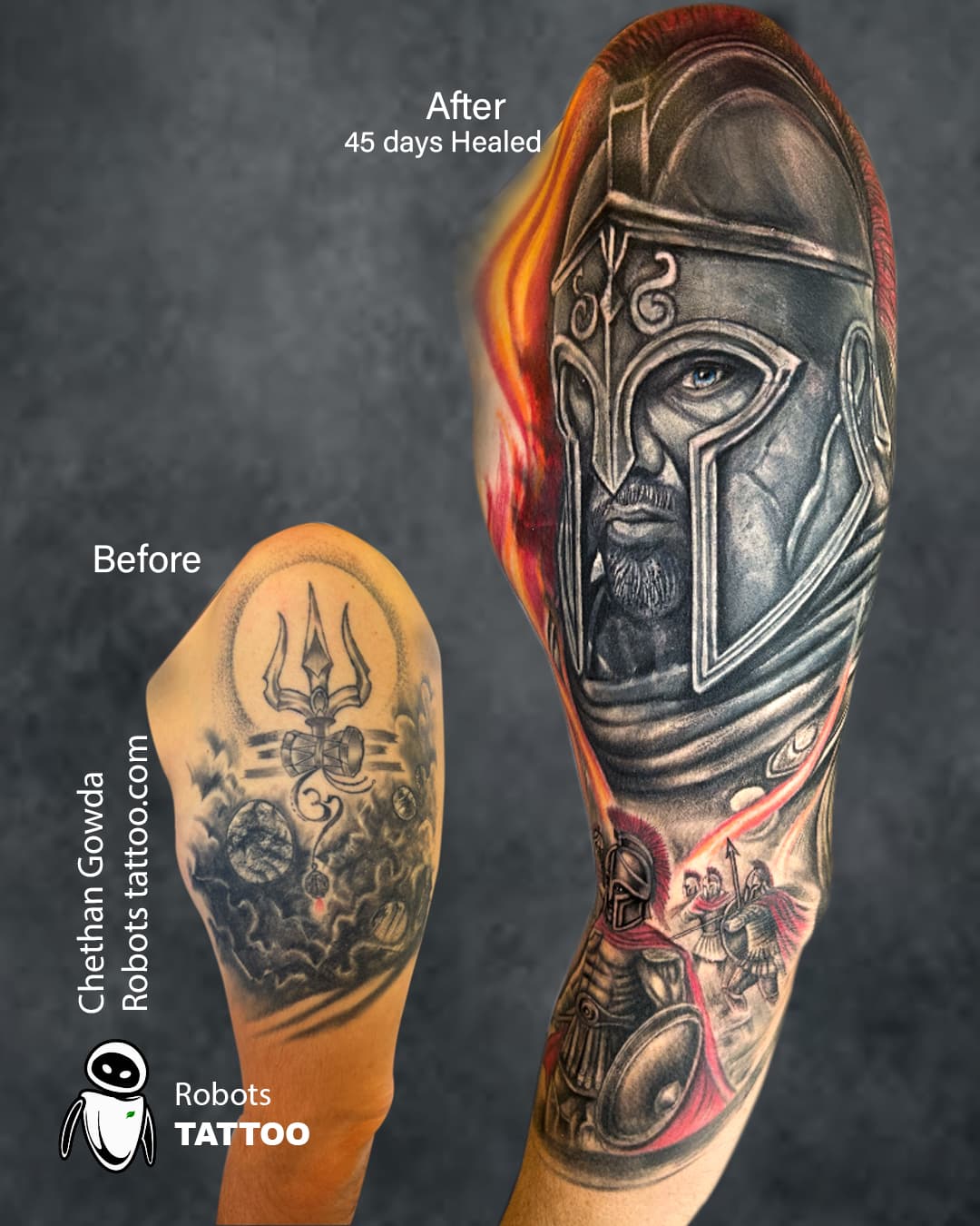 Robots tattoo Best Tattoo studio in Bangalore