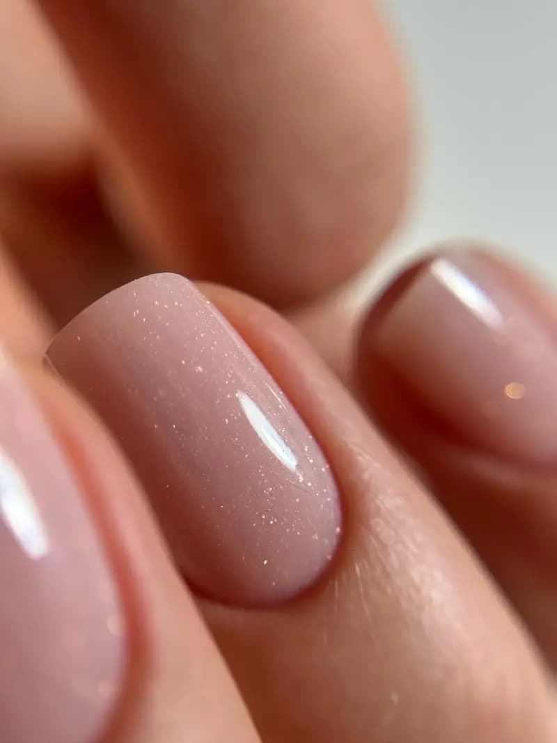 Milky Blush Gloss Nails