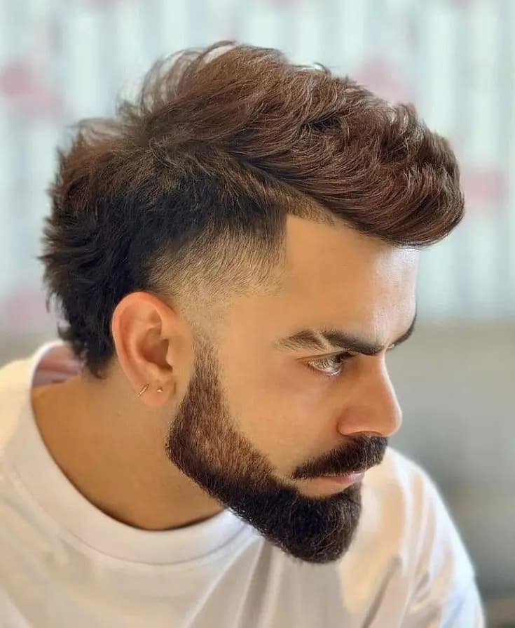 Textured Quiff Burst Fade