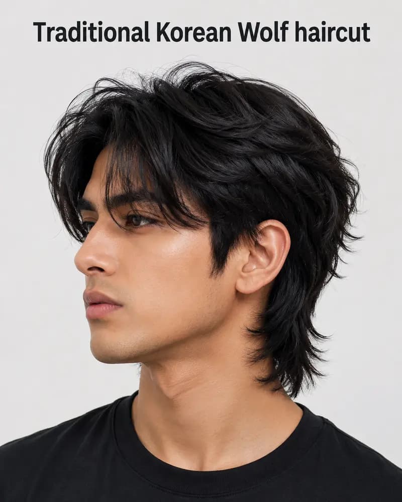 Traditional Korean Wolf haircut