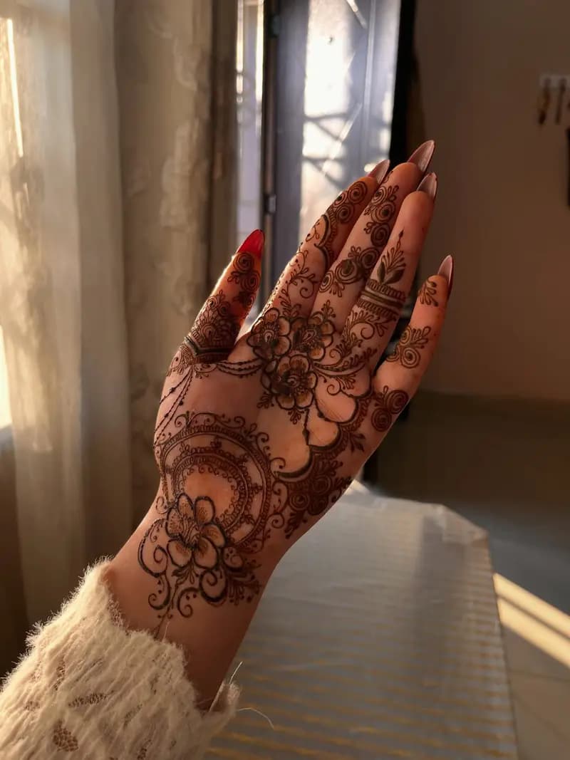 Elegant Floral Arabic Mehndi
