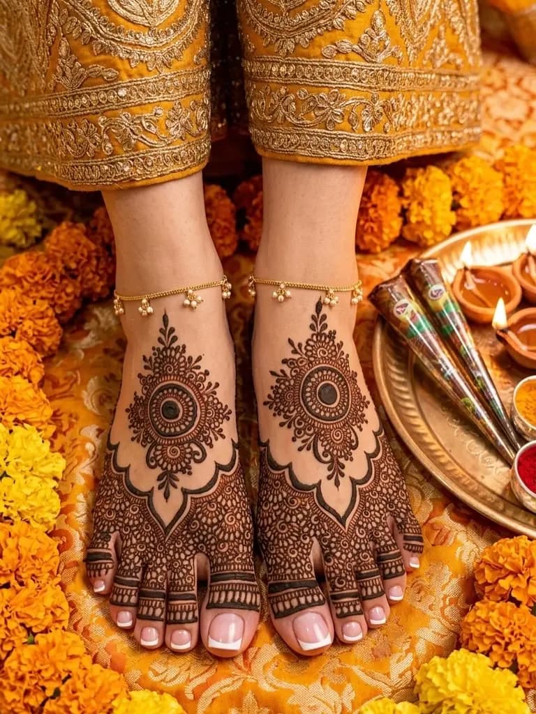 Royal Bridal Feet Mehendi