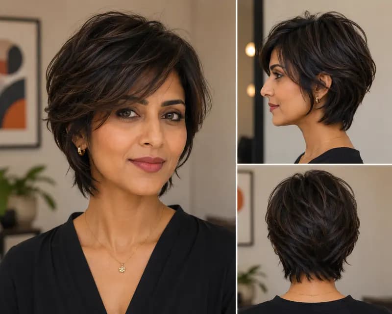 Long Layered Pixie Cut