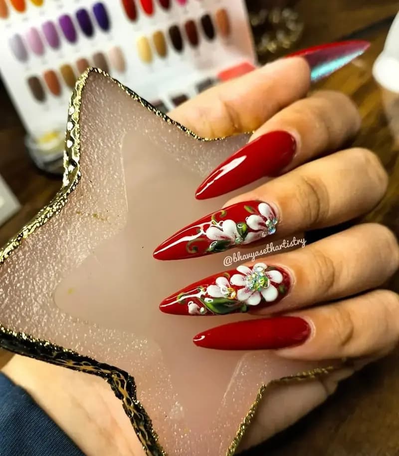 Cherry Blossom Nail Art