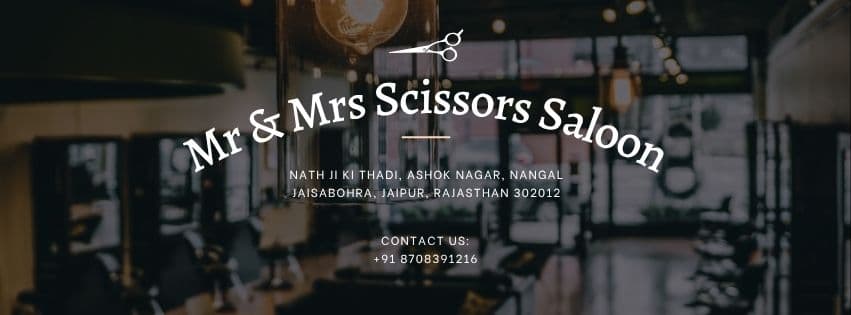 Mr & Mrs scissors unisex saloon