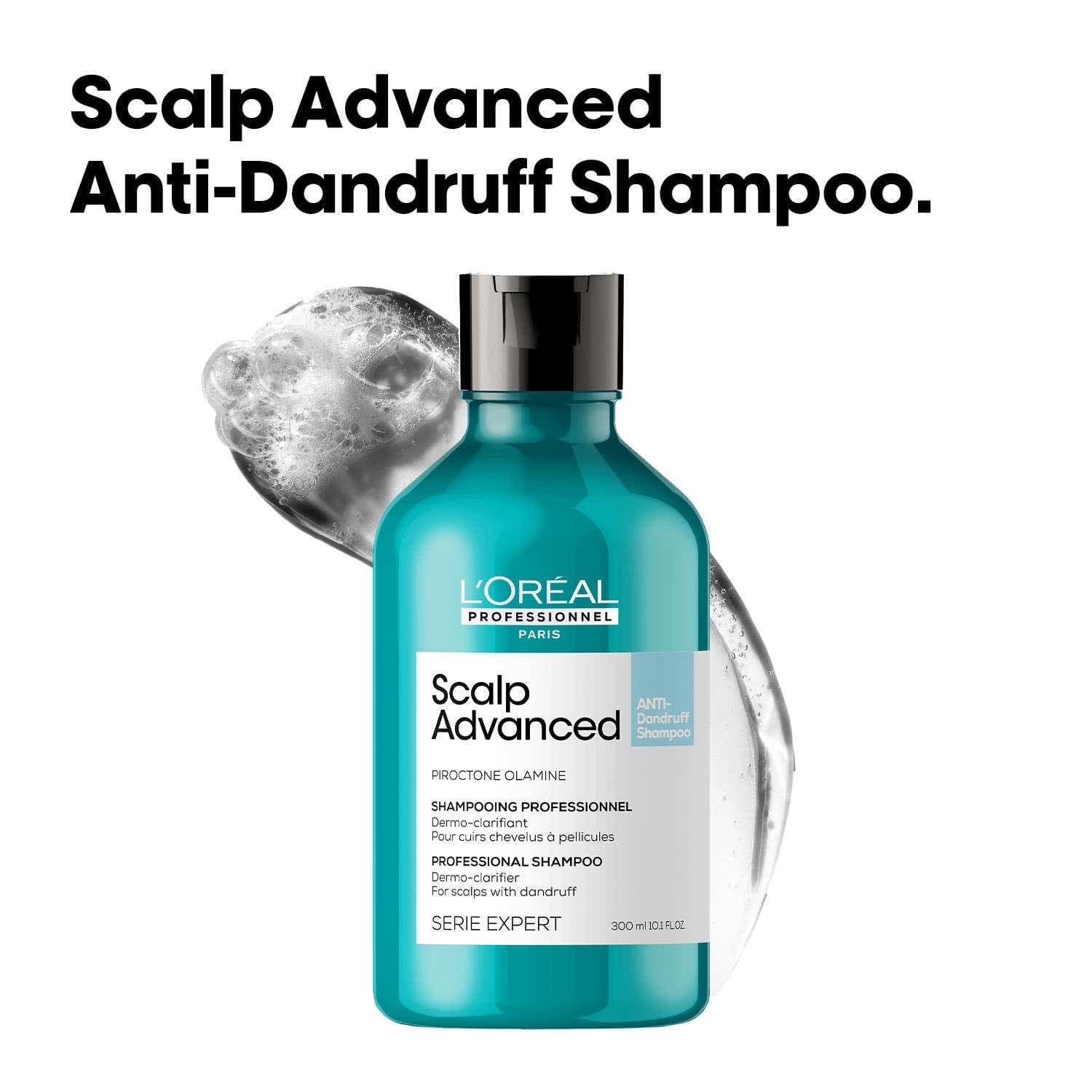 L'OREAL PROFESSIONNEL Scalp Advanced Anti-Dandruff Dermo-Clarifier Shampoo (300 ml) Removes Dandruff